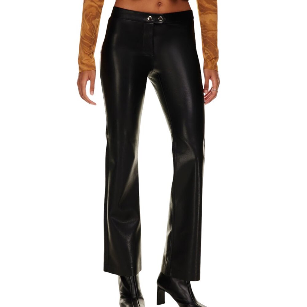 Wilfred Vegan Leather Bootcut Pants, NWT, Black 10